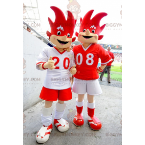 2 mascotas rojas y blancas de la EURO 2008 BIGGYMONKEY™ - Trix