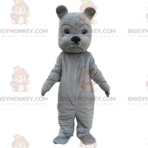 Costume de mascotte BIGGYMONKEY™ de bulldog gris, costume de