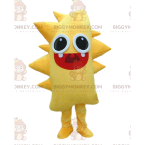 Geel monster BIGGYMONKEY™ mascotte kostuum, geel schepsel
