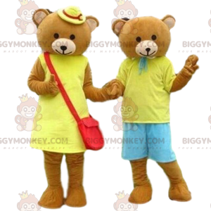 mascotte BIGGYMONKEY™ de nounours, costumes de nounours, couple