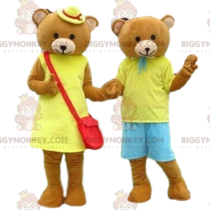 mascotte di Teddy BIGGYMONKEY™, costumi da orsacchiotto, coppia