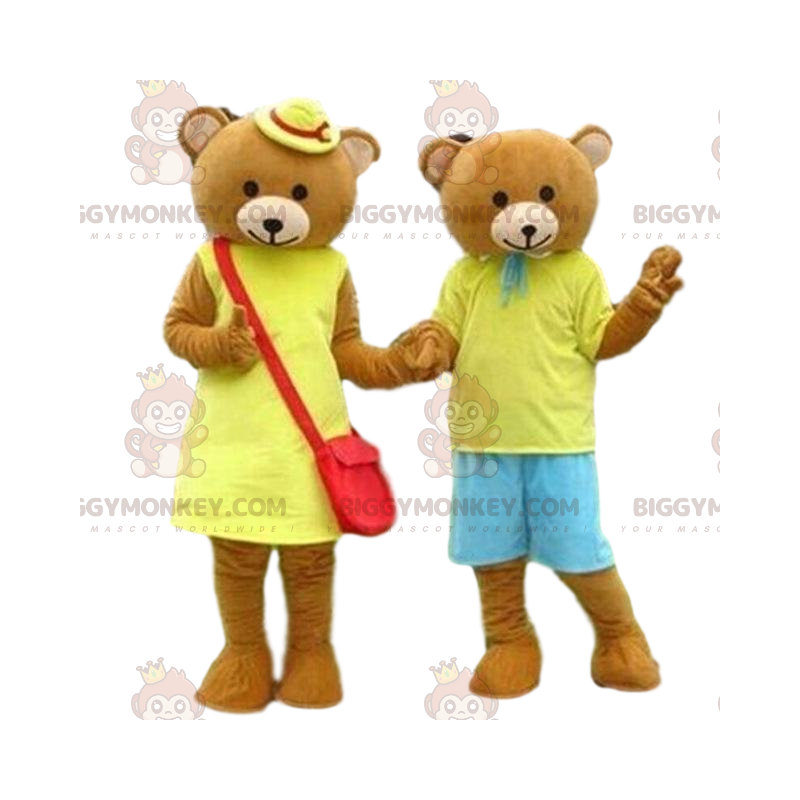 mascotte di Teddy BIGGYMONKEY™, costumi da orsacchiotto, coppia