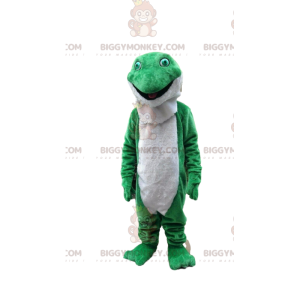 BIGGYMONKEY™ mascot costume green and white frog, toad costume