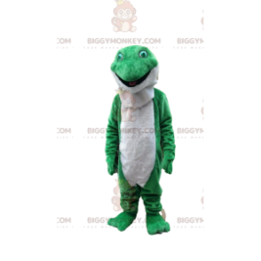 BIGGYMONKEY™ mascot costume green and white frog, toad costume