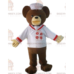 Teddy BIGGYMONKEY™ Maskottchen-Kostüm im Matrosen-Outfit