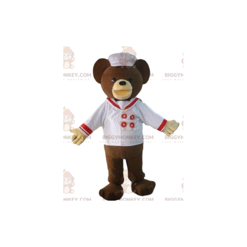 Costume de mascotte BIGGYMONKEY™ de nounours en tenue de marin