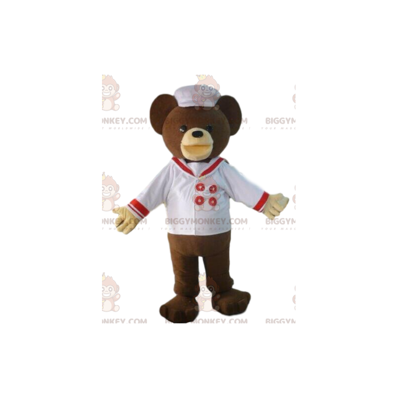 Disfraz de mascota Teddy BIGGYMONKEY™ con traje de marinero