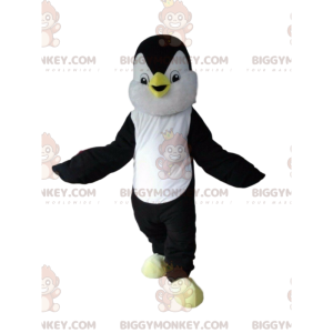 BIGGYMONKEY™ maskottiasu mustavalkoinen pingviini, pingviiniasu