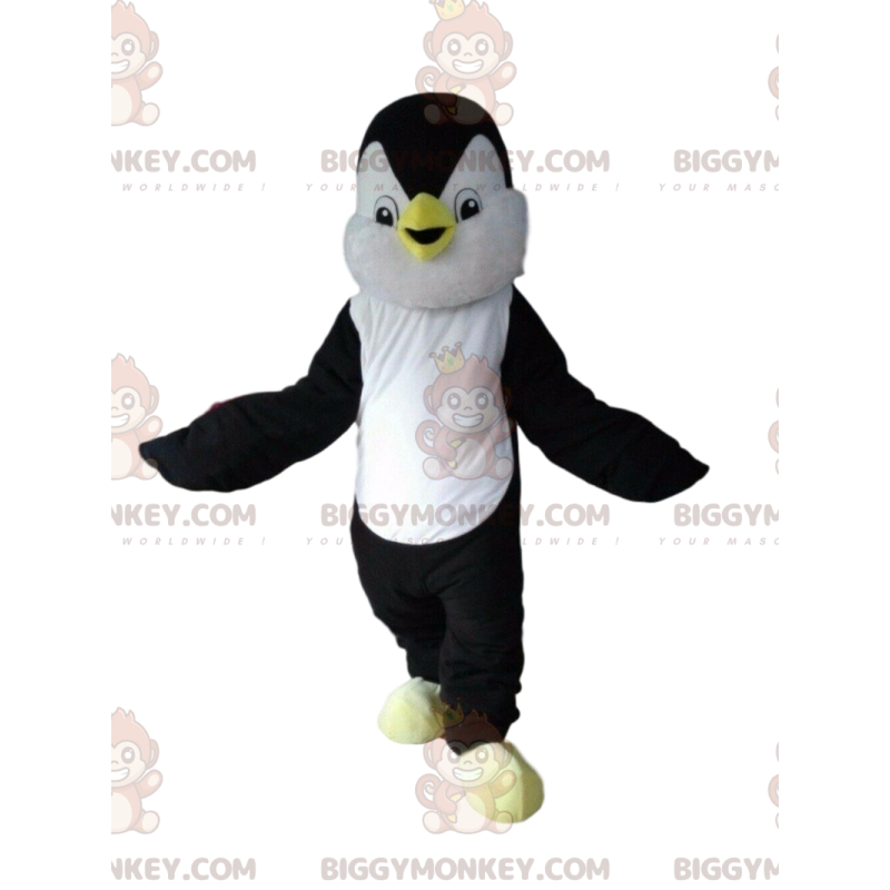 Στολή μασκότ BIGGYMONKEY™ ασπρόμαυρος πιγκουίνος, στολή