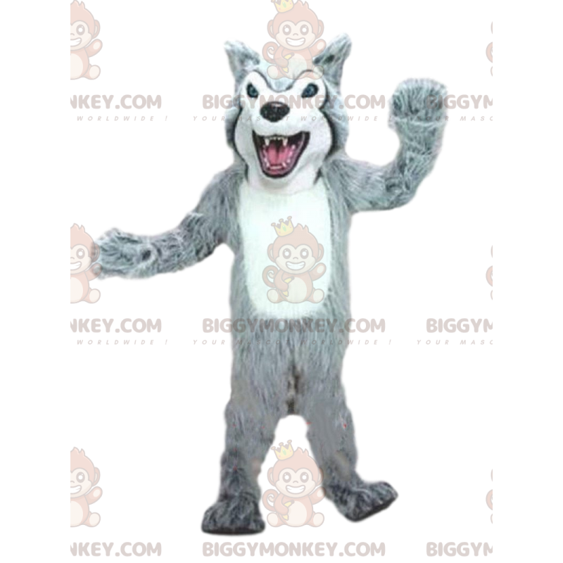 Costume da mascotte lupo BIGGYMONKEY™, costume da cane lupo