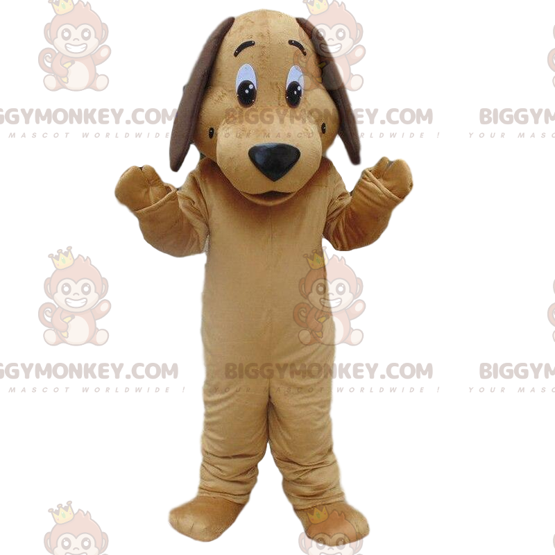 Costume de mascotte BIGGYMONKEY™ de chien beige, costume de