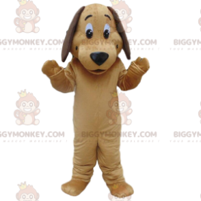 Beige hond BIGGYMONKEY™ mascottekostuum, hondenkostuum