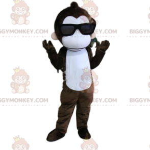 Aap BIGGYMONKEY™ mascottekostuum met zonnebril, zomerkostuum -