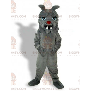 Costume de mascotte BIGGYMONKEY™ de bulldog gris, costume de