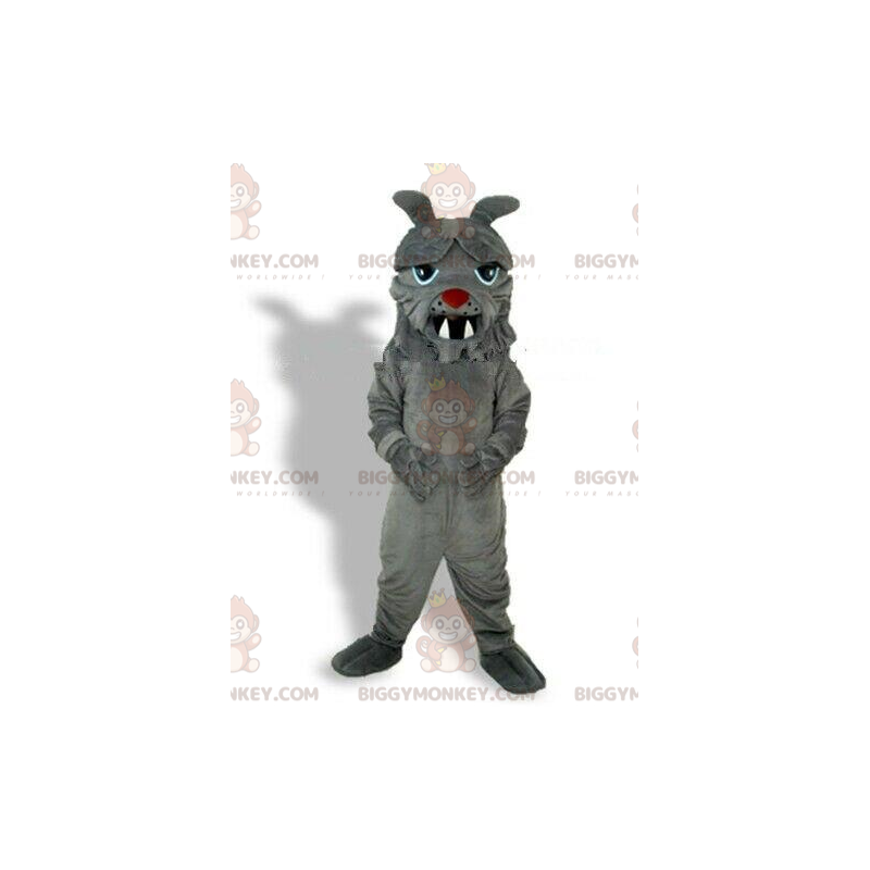 BIGGYMONKEY™ Maskottchenkostüm graue Bulldogge, Hundekostüm