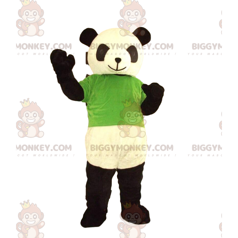Disfraz de mascota BIGGYMONKEY™ panda blanco y negro, disfraz