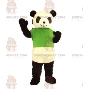 Costume de mascotte BIGGYMONKEY™ de panda noir et blanc