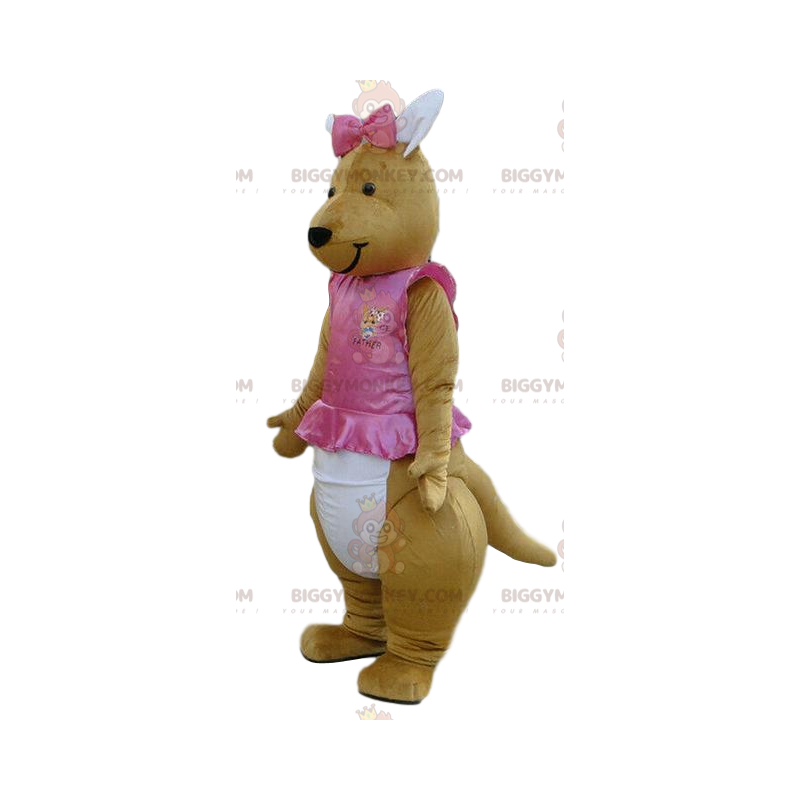 Traje de mascote BIGGYMONKEY™ de canguru em tutu, fantasia de