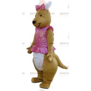 Costume de mascotte BIGGYMONKEY™ de kangourou en tutu, costume