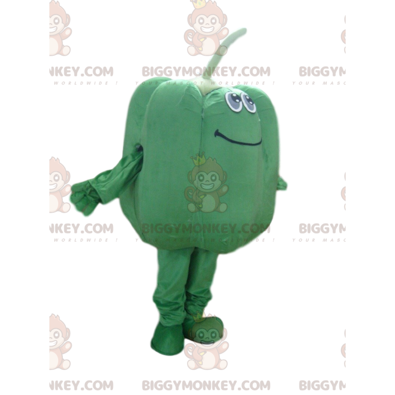 Traje de mascote de pimentão verde BIGGYMONKEY™, traje de