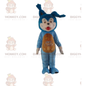 BIGGYMONKEY™ mascottekostuum blauwe kat, konijnenkostuum, blauw