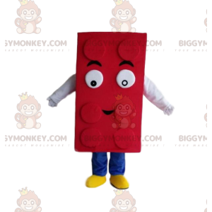 Costume de mascotte BIGGYMONKEY™ de Lego rouge, costume de jeu