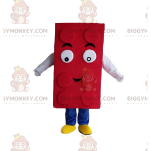 Traje de mascote Red Lego BIGGYMONKEY™, traje de construção –