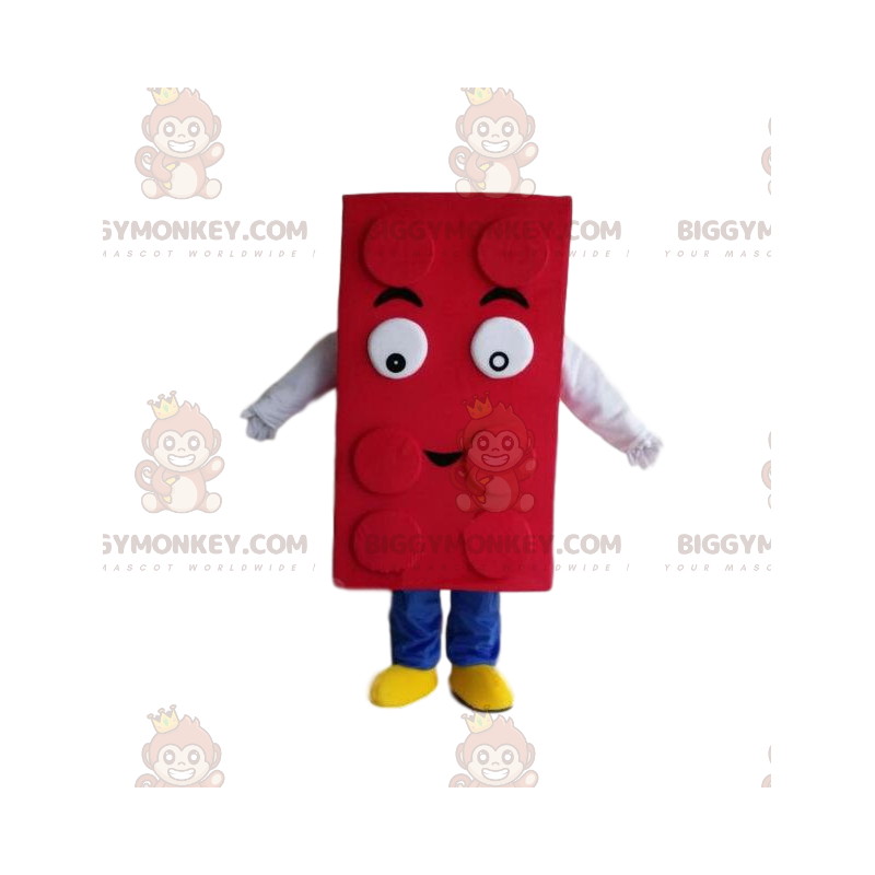 Traje de mascote Red Lego BIGGYMONKEY™, traje de construção –