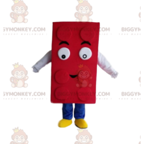 Red Lego BIGGYMONKEY™ mascot costume, building set costume -