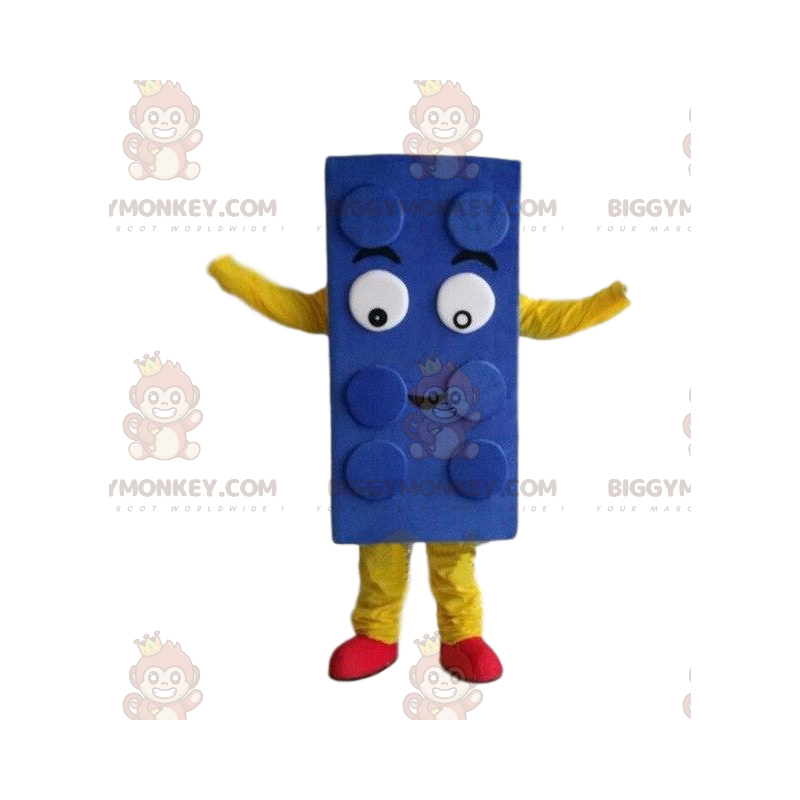 Blauw Lego BIGGYMONKEY™ mascottekostuum, bouwsetkostuum -