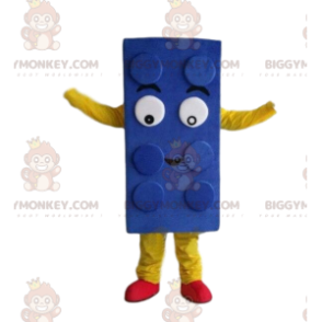 Blauw Lego BIGGYMONKEY™ mascottekostuum, bouwsetkostuum -