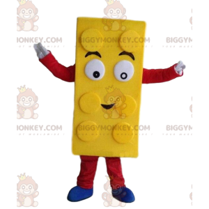 Gelbes Lego BIGGYMONKEY™ Maskottchenkostüm, Bauspielzeugkostüm