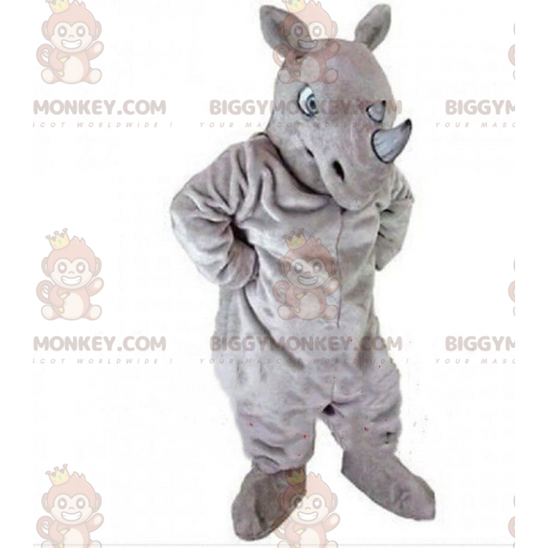 Costume de mascotte BIGGYMONKEY™ de rhinocéros gris, costume de