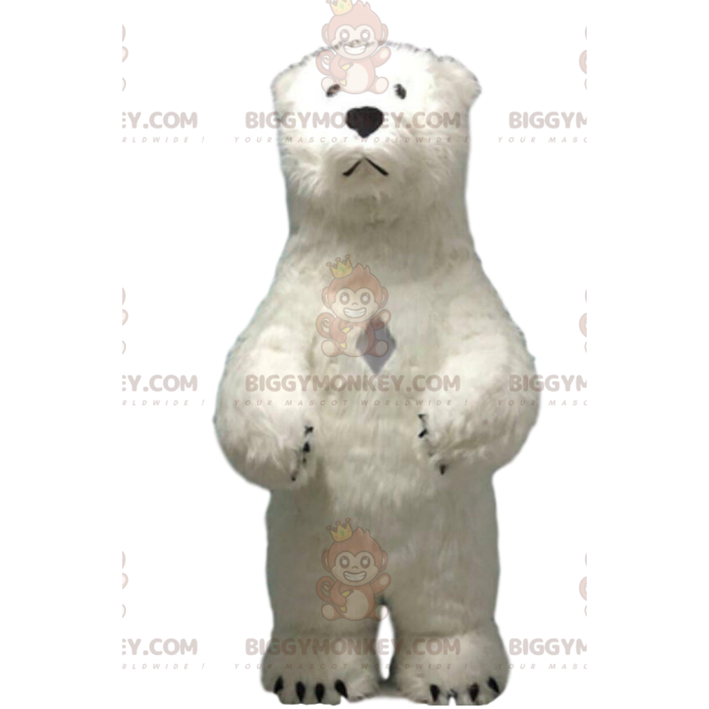 Costume de mascotte BIGGYMONKEY™ d'ours polaire, costume d'ours