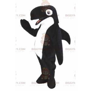 BIGGYMONKEY™ Costume da mascotte Orca, balena bianca e nera