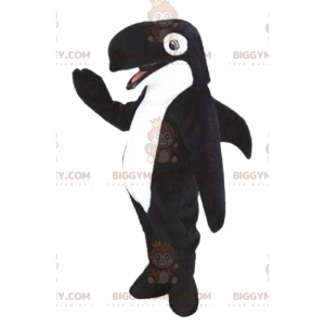 BIGGYMONKEY™ maskottiasu Orca, mustavalkovalas, meriasu -