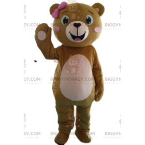 Fantasia de mascote feminina BIGGYMONKEY™ de ursinho de