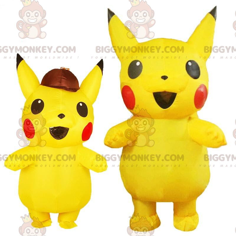 BIGGYMONKEY™ mascottekostuum van Pikachu, de beroemde gele