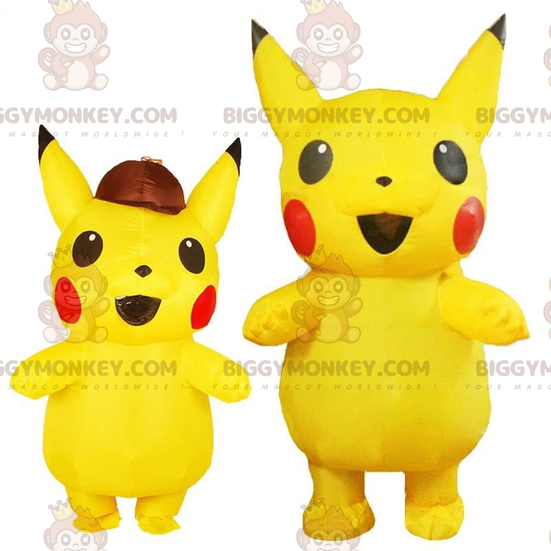 BIGGYMONKEY™ Maskottchenkostüm von Pikachu, dem berühmten