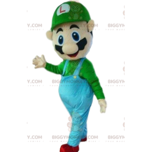 Disfraz de mascota BIGGYMONKEY™ de Luigi, personaje famoso y