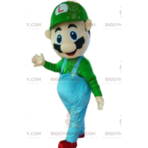 BIGGYMONKEY™ maskotdräkt av Luigi, berömd karaktär och vän till