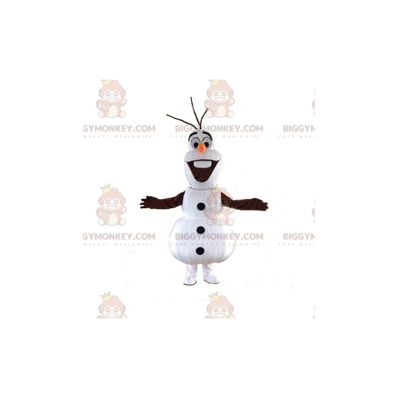 BIGGYMONKEY™ Mascot Costume of Olaf, Famous Cartoon Snowman –