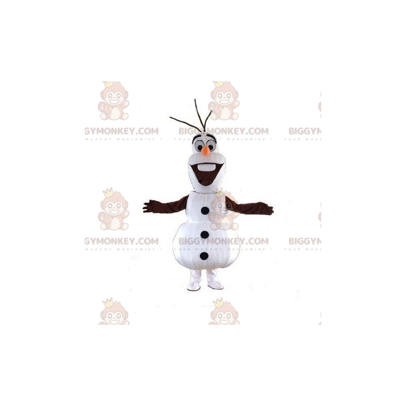 Traje de mascote BIGGYMONKEY™ de Olaf, famoso boneco de neve de