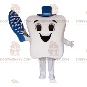 Costume de mascotte BIGGYMONKEY™ de dent géante, brosse à