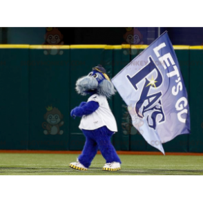 Disfraz de mascota BIGGYMONKEY™ del equipo Rays, perro azul y