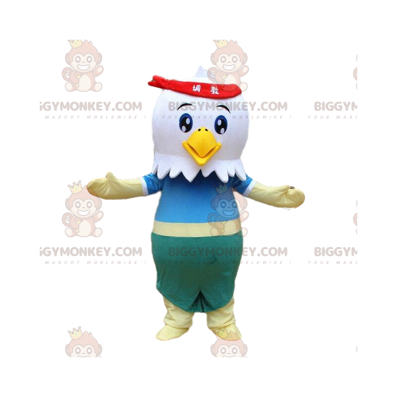 Costume da mascotte BIGGYMONKEY™ aquila bianca, costume da