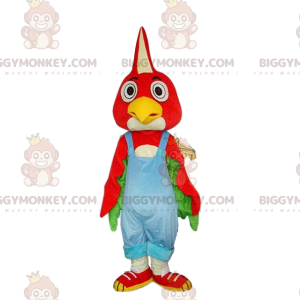 Traje de mascote de pássaro vermelho BIGGYMONKEY™, traje de