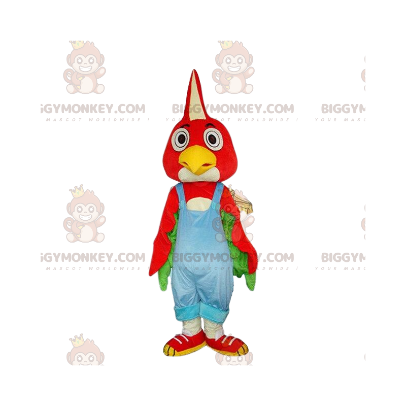 Costume de mascotte BIGGYMONKEY™ d'oiseau rouge, costume de