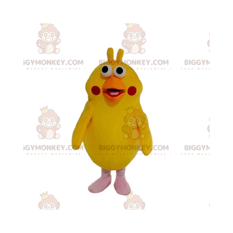 Traje de mascote de papagaio amarelo BIGGYMONKEY™, fantasia de