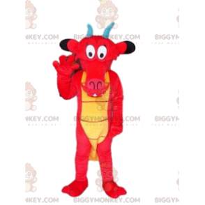 BIGGYMONKEY™ mascot costume of Mushu, the famous dragon in